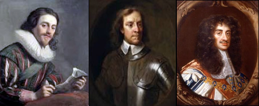 Charles I, Oliver Cromwell, Charles II