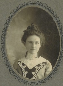 Bertha Bell about 1899, when a teacher