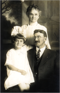 Alvis and her maternal grandparents, Florence and W.H. Goulet, Woodburn, about 1916