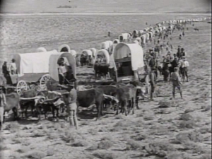 Still shot from the 1923 movie "The Covered Wagon"