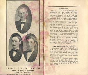 Love Real Estate Brochure, about 1911, Woodburn, Oregon