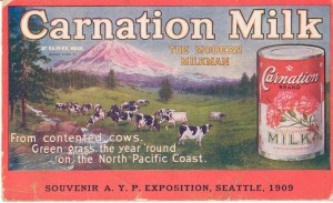Postcard of Carnation Milk Company, 1909