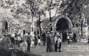 Eden Springs amusement park miniature railroad, early 20th century, Benton Harbor, MI