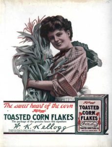 Historic ad for Kellogg's corn flakes